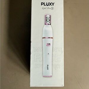 New Pluxy Epil Pro 3 Facial Cordless Epilator Hair Removal Tool White & Pink